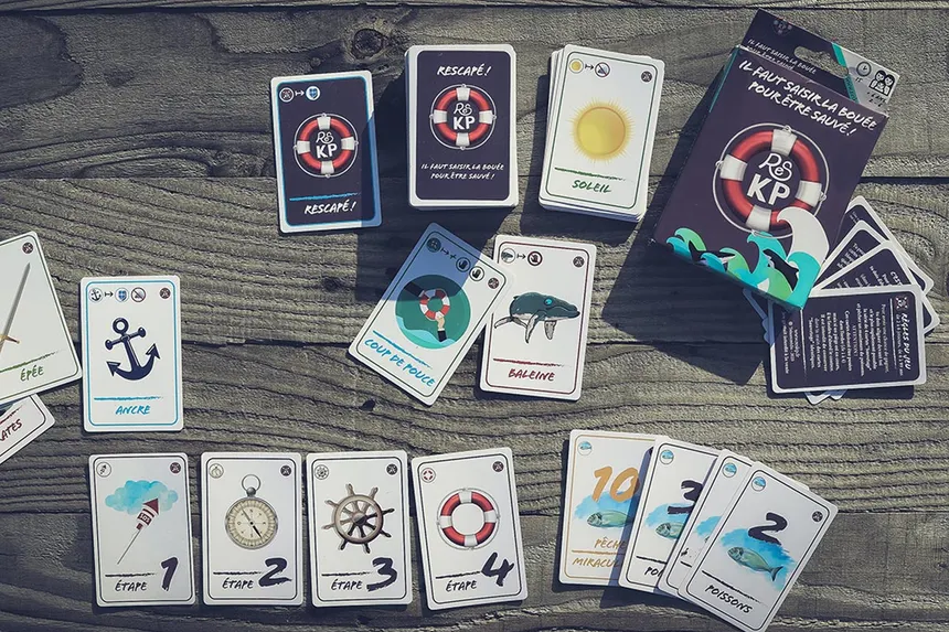 Card game prototype stages from hand-drawn to printed