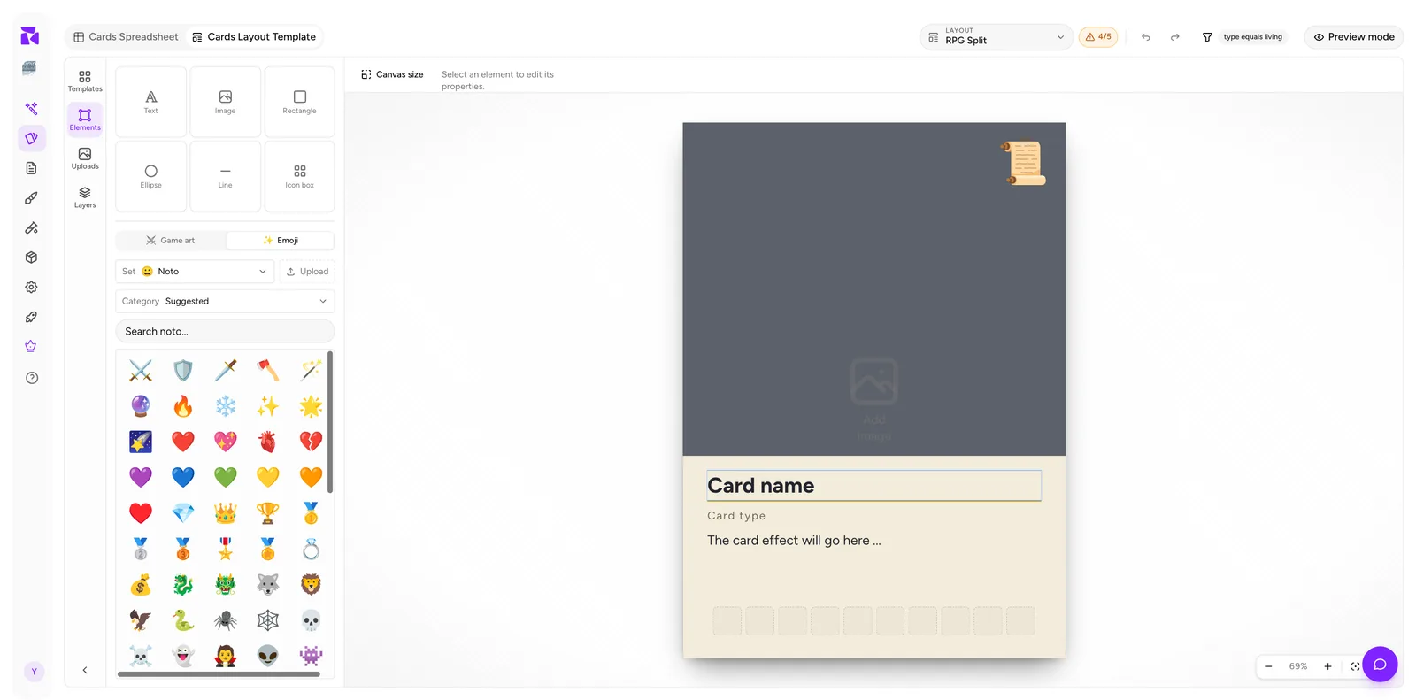 The ShuffleKit layout template editor
